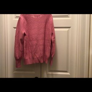 Loft sweater with scalloped neck.